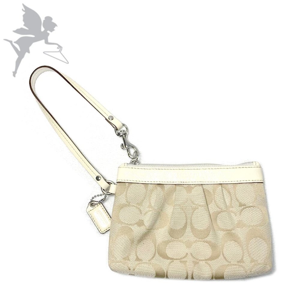 COACH signature logo wristlet